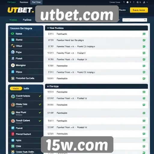 Análise das funcionalidades do site utbet.com